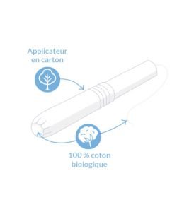 Tampons avec applicateur regular BIO, 16 pièces